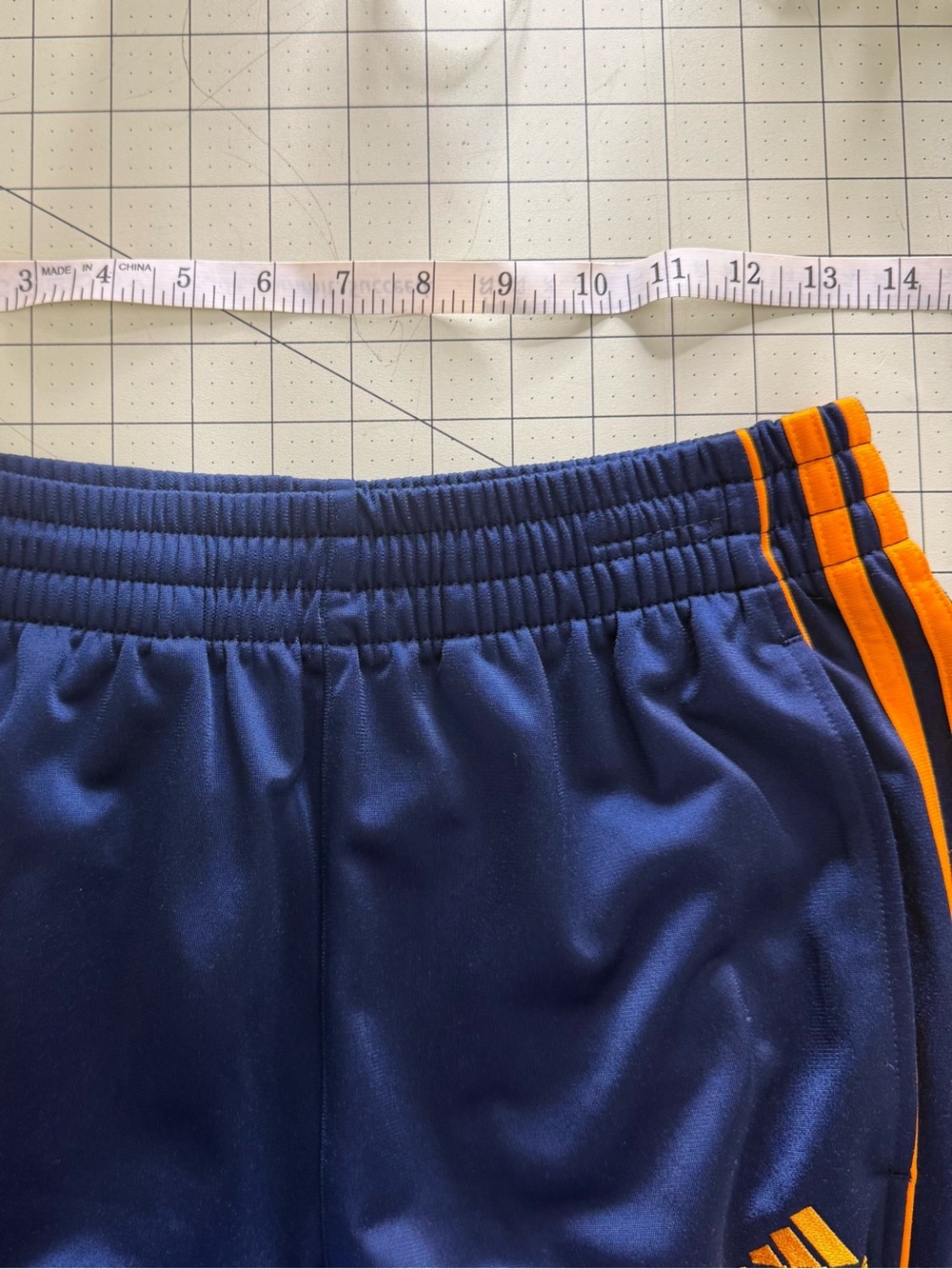 adidas Navy Sweatpants with Orange Side Stripes - Picture 14 of 16
